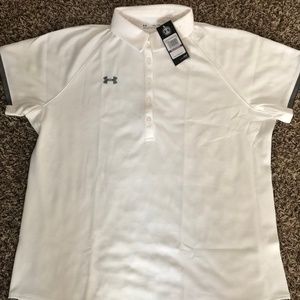 Under Armour womens white polo